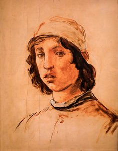 Kopf eines jungen Mannes nach Filippino Lippis Selbstporträt von Édouard Manet