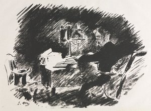 Illustration zu Der Rabe von Edgar Allan Poe von Édouard Manet
