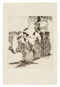 Schlange vor dem Metzgerladen von Édouard Manet