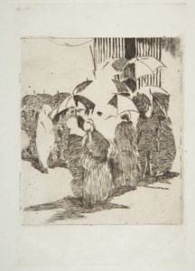 Schlange vor dem Metzgerladen, 1870-71 von Édouard Manet