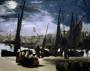 Mondlicht über dem Hafen von Boulogne, 1868 von Édouard Manet
