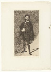 Porträt des Schauspielers Philibert Rouvière in der Rolle des Hamlet