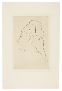 Profil von Eva Gonzales, nach links gewandt von Édouard Manet
