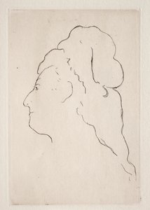 Profil von Eva Gonzalès nach links gedreht von Édouard Manet