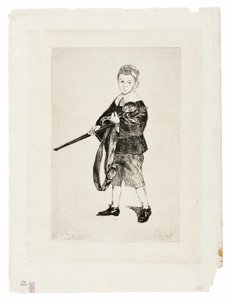 Der Junge mit einem Schwert, nach links gewandt III von Édouard Manet
