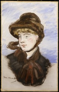Junges Mädchen mit braunem Hut, 1882 von Édouard Manet