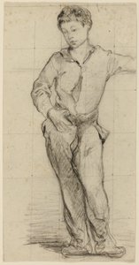 Junger Mann stehend (Léon Leenhoff) (recto); Skizze eines stehenden Jungen (verso)