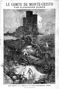 Das Schloss von If, die Entdeckung des Schatzes und die Rückkehr nach Paris - Gravur von Riou, in „Der Graf von Monte-Cristo“ von Alexandre Dumas, Rouff & Cie von Edouard Riou