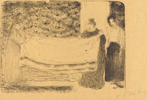 Wäsche falten von Edouard Vuillard