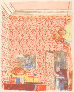 Interieur mit rosa Tapete von Edouard Vuillard