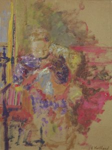Madame Vuillard beim Nähen, ca. 1905