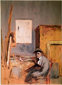 Porträt des Malers Jean Louis Forain in seinem Atelier