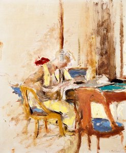 Lesen im kleinen Salon von Edouard Vuillard