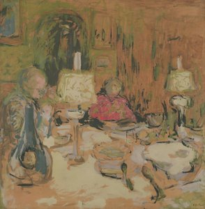 Das Abendessen mit zwei Lampen, rue de Calais, 1913