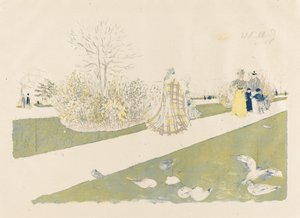 Der Tuileriengarten Le jardin des Tuileries, veröffentlicht 1896 von Edouard Vuillard