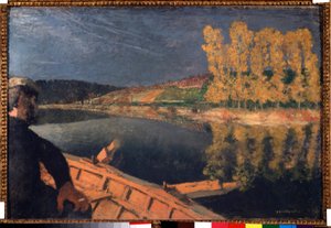Der Schmuggler. Cipa (Xavier Cyprien) Godebski (1874-1937) am Fluss Yonne