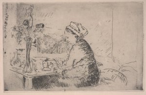 Frau mit einem Blumenstrauß, ca. 1924