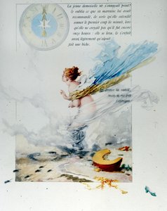 Charles Perrault (1628 - 1703): „Aschenputtel“ 1697. Die Illustration von Edouard de Beaumont (1887) zeigt Aschenputtel, wie sie beim zwölften Glockenschlag ihren Schuh verliert. Die Pferde werden wieder zu Ratten und die Kutsche verwandelt sich in einen K von Edouard de (after) Beaumont