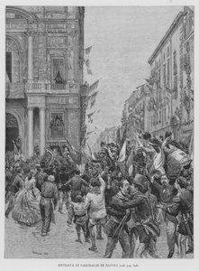 Einzug von Garibaldi in Neapel von Edouardo Matania