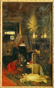 Maler Hans Makart in seinem Atelier