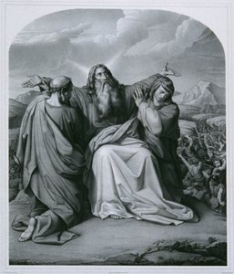 Moses, um Sieg betend von Eduard Friedrich Leybold