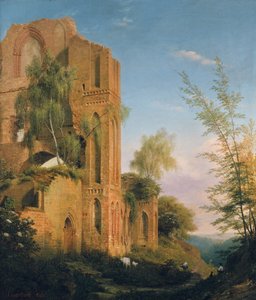 Ansicht der Klosterruine Lehnin von Eduard Gaertner