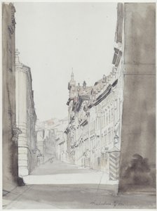 Straße im Hradschin in Prag von Eduard Gaertner