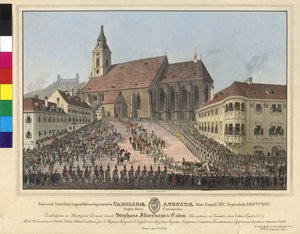 Krönung der Kaiserin Caroline Auguste zur Königin von Ungarn am 25. September 1825 in Bratislava