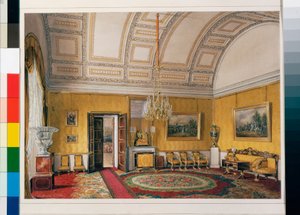 Interieurs des Winterpalastes - Der gelbe Salon der Großfürstin Maria Nikolajewna