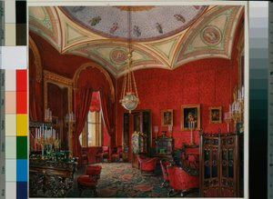 Interieurs des Winterpalastes: Das Arbeitszimmer der Kaiserin Alexandra Fjodorowna