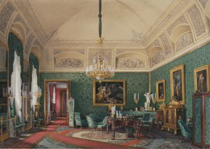 Innenräume des Winterpalastes. Das Erste Reservierte Apartment. Das Kleine Arbeitszimmer der Großfürstin Maria Nikolajewna, 1867