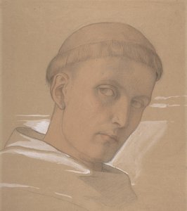 Studie des Kopfes des hl. Augustinus für das Gemälde der Madonna und des Kindes, 1846