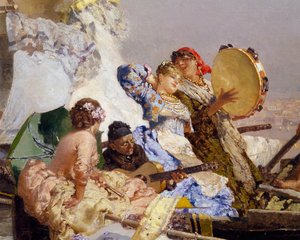 Das neue Lied mit Worten und Musik, von Edoardo Dalbono, Detail von Eduardo Dalbono