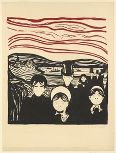 Angst, 1896 von Edvard Munch