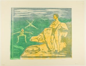 Jungen beim Baden von Edvard Munch
