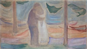 Paar am Strand von Edvard Munch