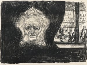 Henrik Ibsen im Café des Grand Hotels, 1902 von Edvard Munch