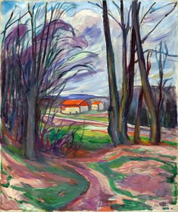 Landschaft in Skøyen (Oslo, Norwegen) von Edvard Munch