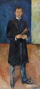 Selbstporträt mit Pinseln von Edvard Munch