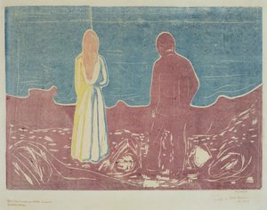 Zwei Menschen, 1899 (Die Einsamen) von Edvard Munch