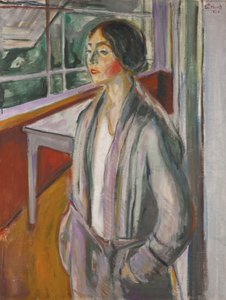Junge Frau auf der Veranda von Edvard Munch