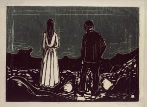 Zwei Menschen (Die Einsamen) von Edvard Munch