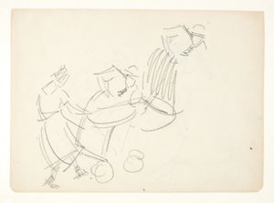 Figurenstudie für das Langelinie-Bild von Edvard Weie
