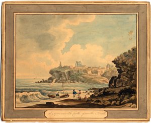 Tynemouth Castle von Norden, frühes 19. Jahrhundert von Edward (after) Dayes