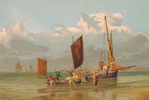 Fischerboote fahren hinaus, vor Norfolk von Edward (after) Duncan