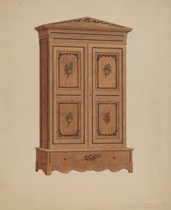 Bemalter Kleiderschrank