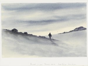 Sonnenuntergang, 19 Uhr, 30. März 1911, Hut Point, Skihang von Edward Adrian Wilson