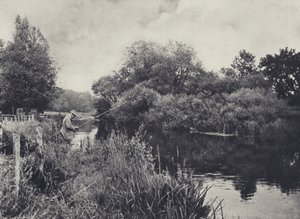 Boot Island unterhalb von Stockbridge am Test von Edward Alfred Barton
