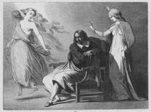 John Milton, Il Penseroso (Stich) von Edward Armitage