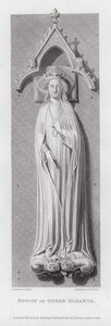 Abbild von Königin Eleanor (Gravur) von Edward Blore